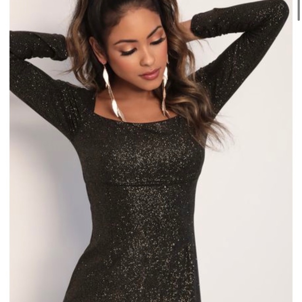 Classy black and gold sparkles dress